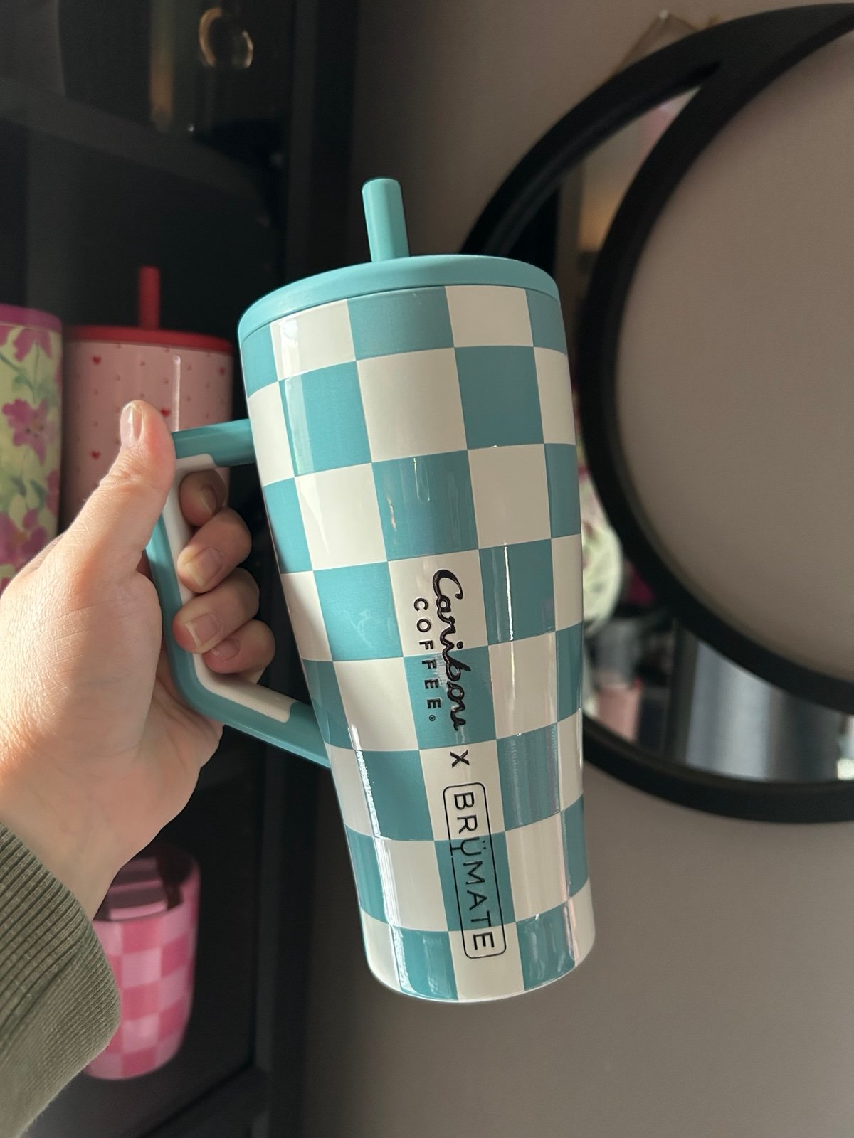 NWT Brumate x Caribou Teal Checker Era
