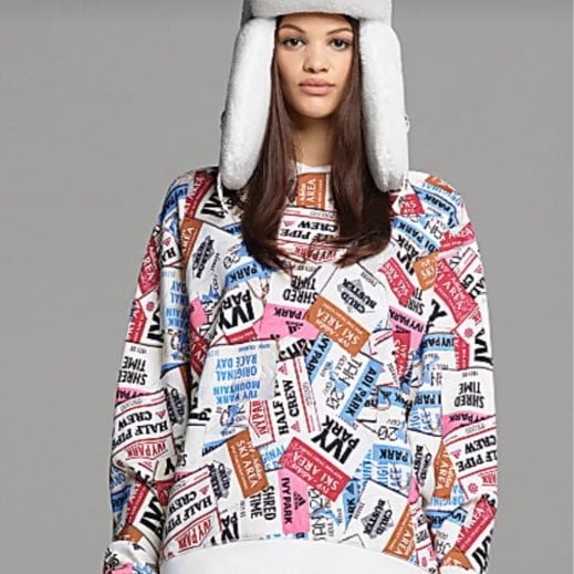 トップス adidas Ivy Park Ski Tag Crew Sweatshirt Adidas x Ivy Park ICYPARK SKI TAG CREW SWEATSHIRT, XS UNISEX
