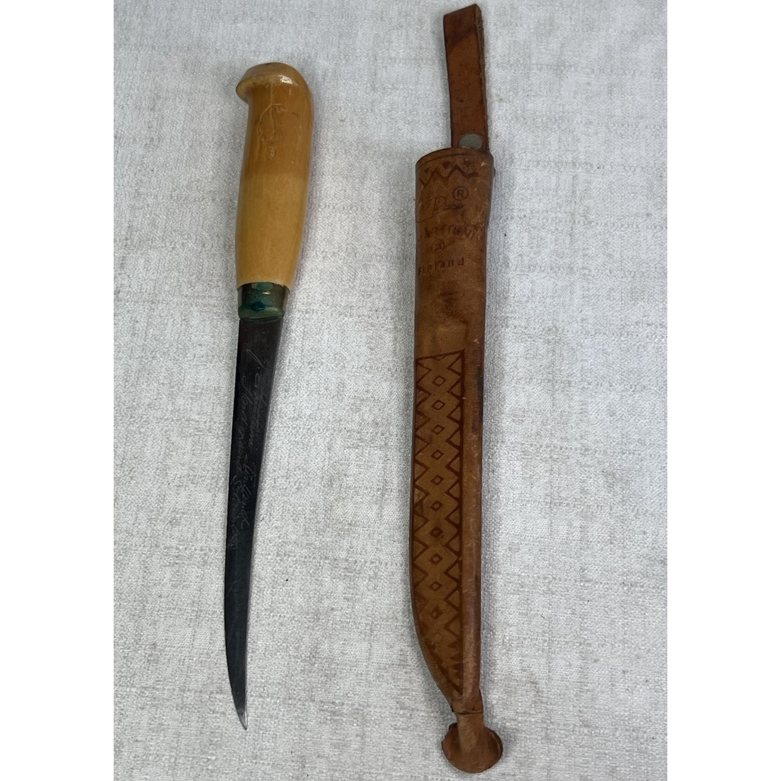 Vintage J Marttiini Rapala 14" Stainless Steel Boning Fish Fillet Knife Finland