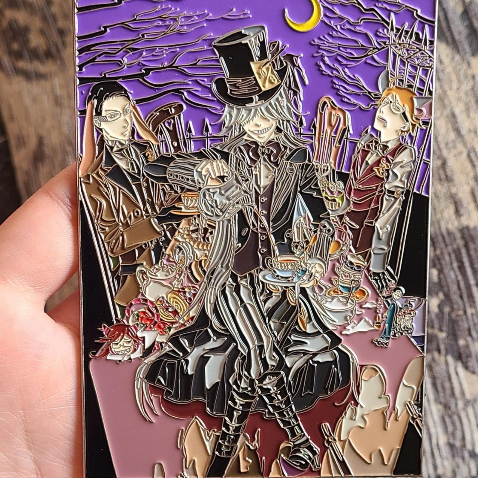 Black butler anime enamel pin