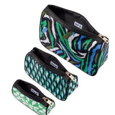 DVF for Target Travel Pouches Disco Zebra/Arrow Geo/Ginkgo 3-Pack - Nwt