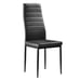 Dining Chairs Set of 6 Kitchen High Back Dining Room Chair with Metal Leg Black