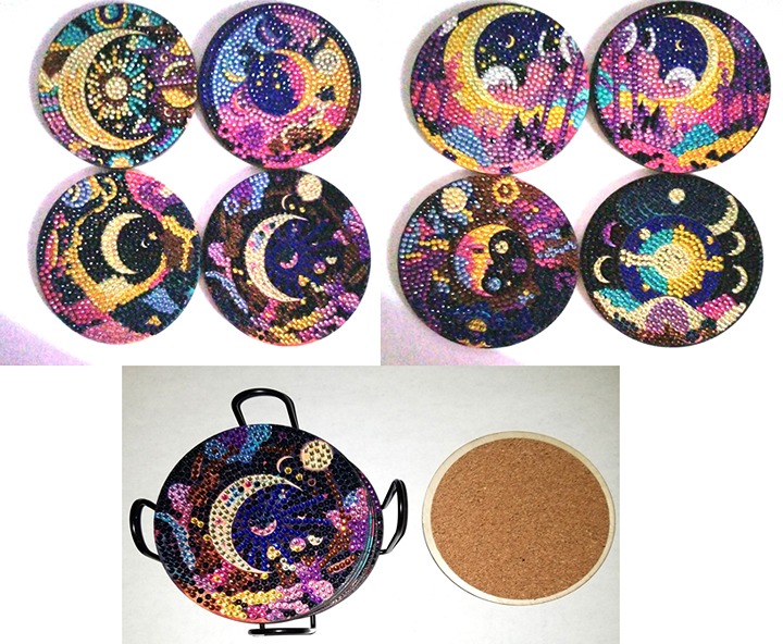 Cosmic Moon Coasters