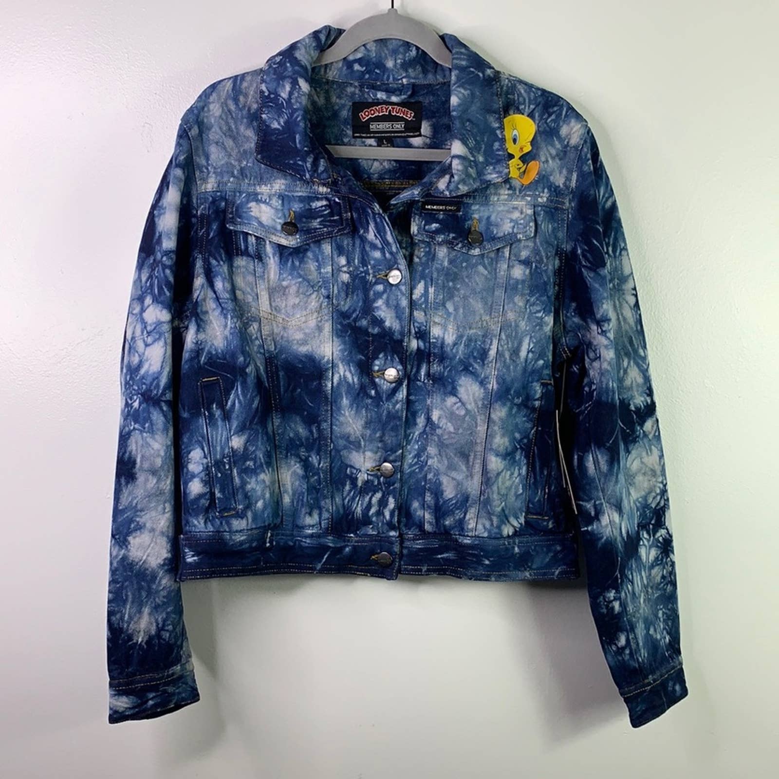 LOONEY TUNES Members Only Jean Jacket L