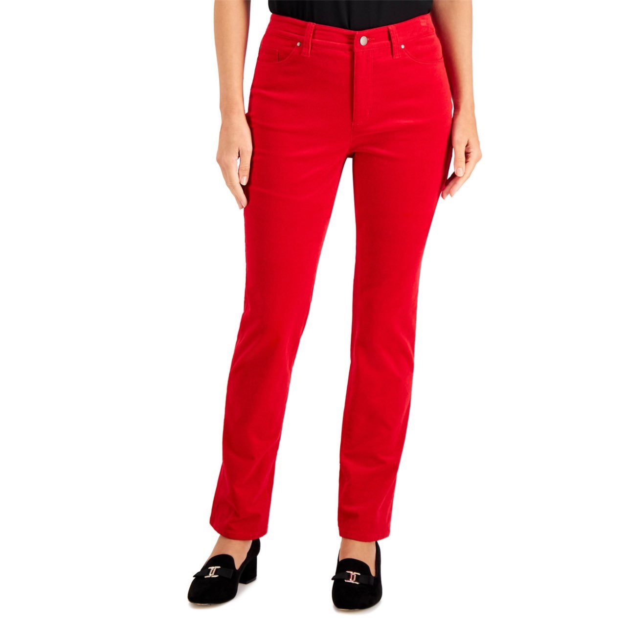 Charter Club Women's Lexington Corduroy Tummy-Control Straight Leg Pants Size 12