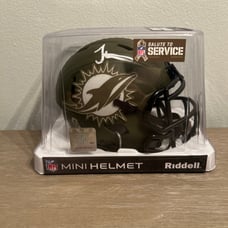 Tyreek Hill Miami Dolphins Salute to Service Autographed Mini Helmet