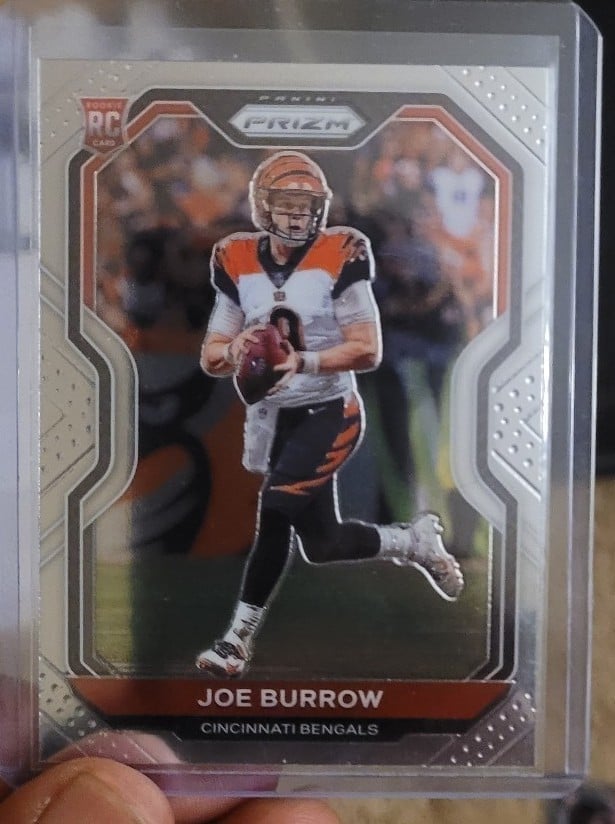 2020 Panini Prizm Joe Burrow Base Silver Rookie Card RC #307