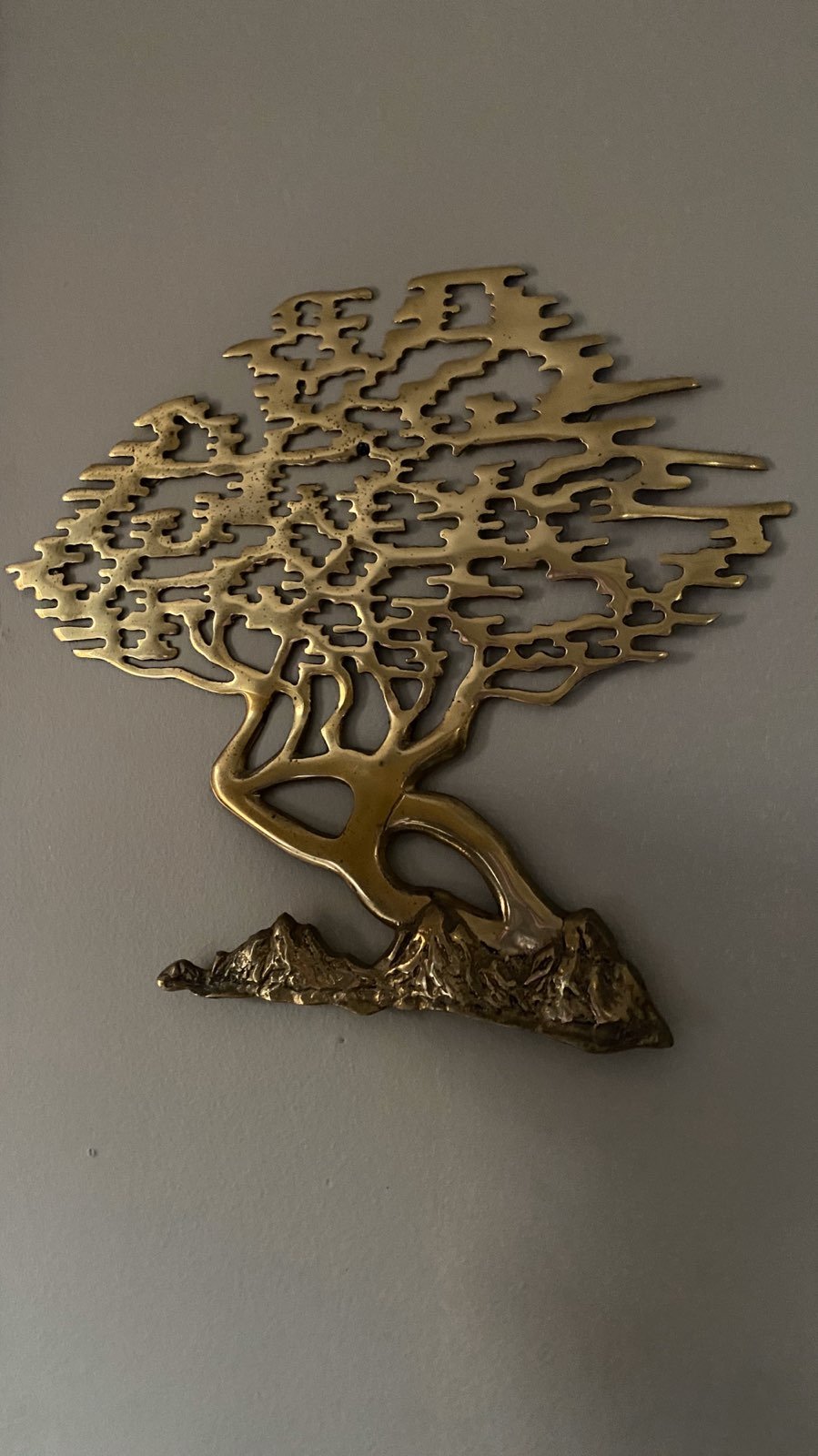 Rare antique asian Brass Bonsai Tree dec