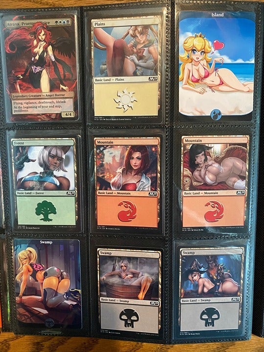 Custom Anime/Video Game Girl MTG Lands