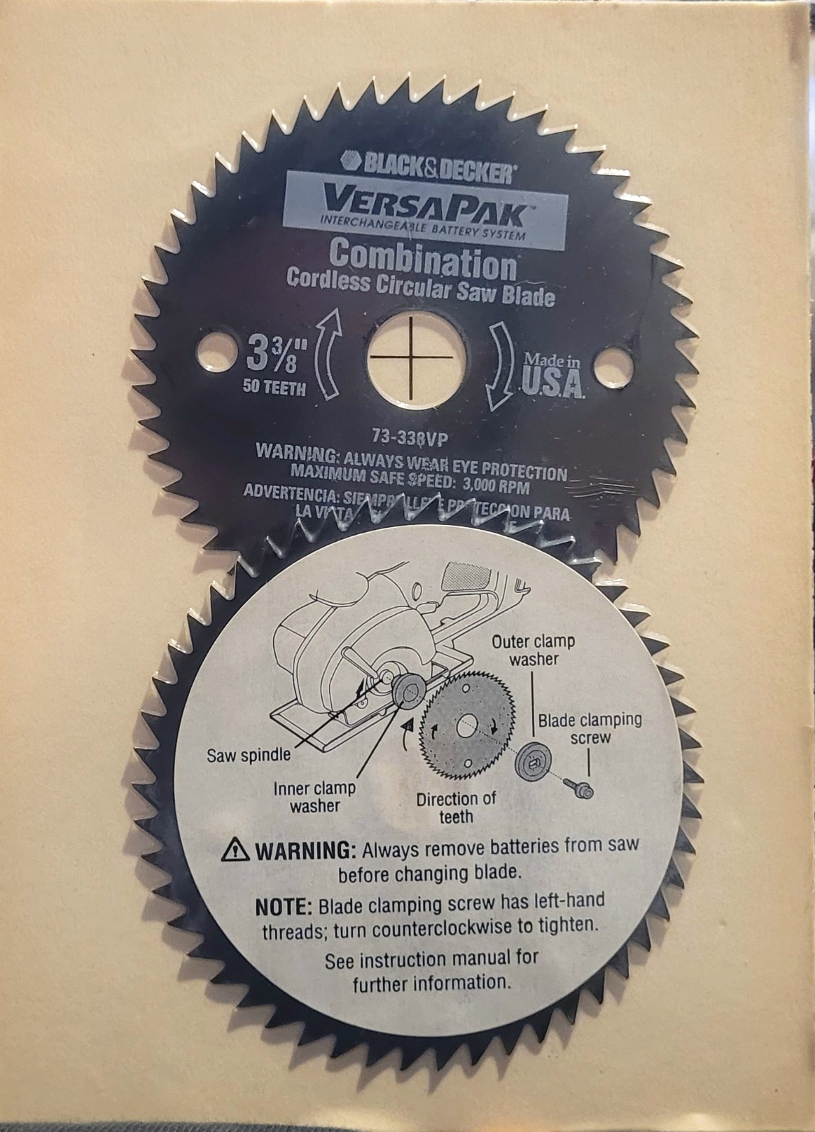 Black and decker versapak circular saw sale