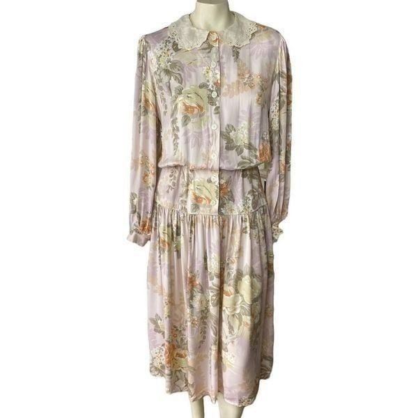 Vintage floral Donna Morgan dress made in USA