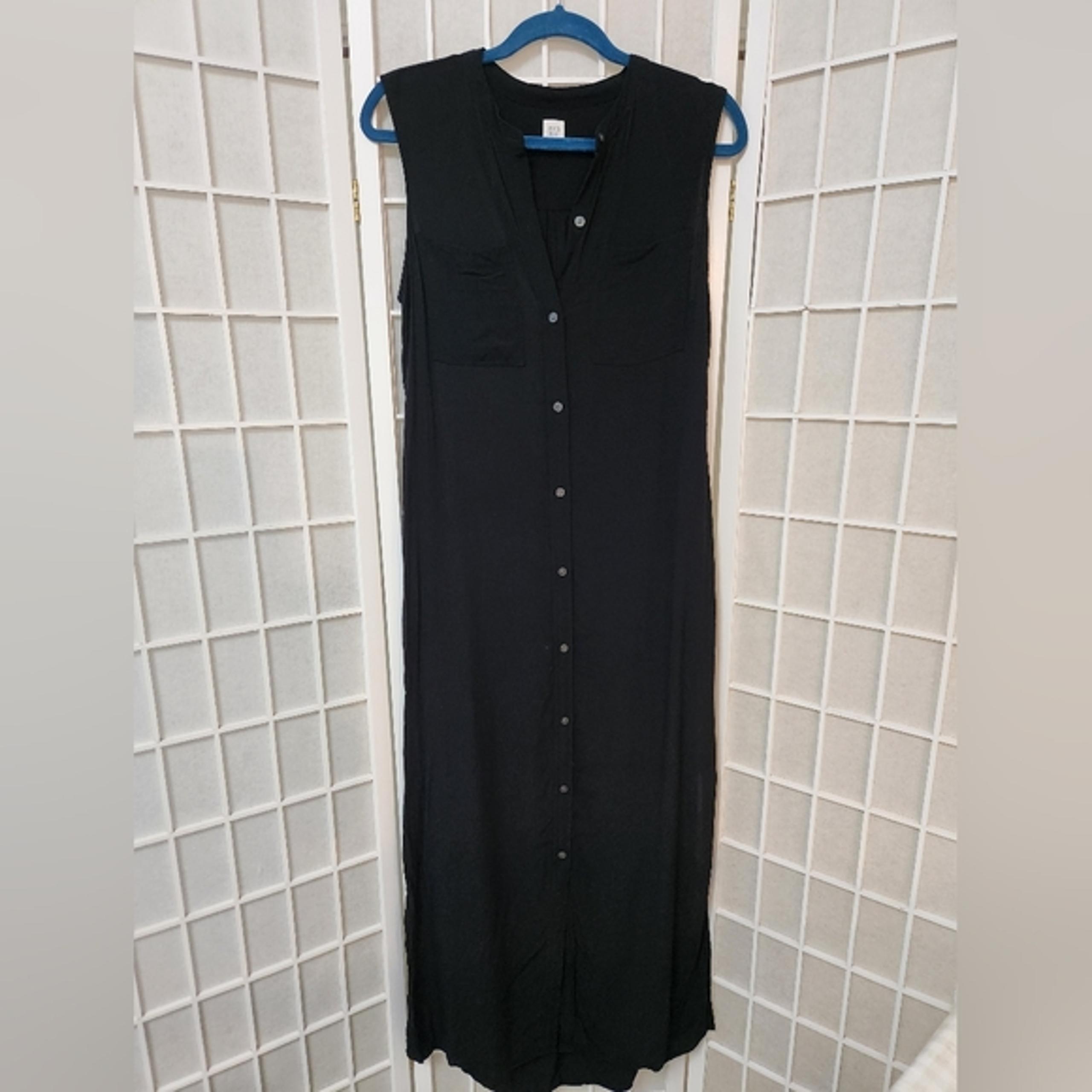 Gap Crinkle Sleeveless Maxi Dress Size S Tall