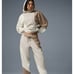 Alo yoga make waves fleece hoodie sweatshirt ivory bone gravel md