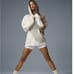 Alo yoga make waves fleece hoodie sweatshirt ivory bone gravel md