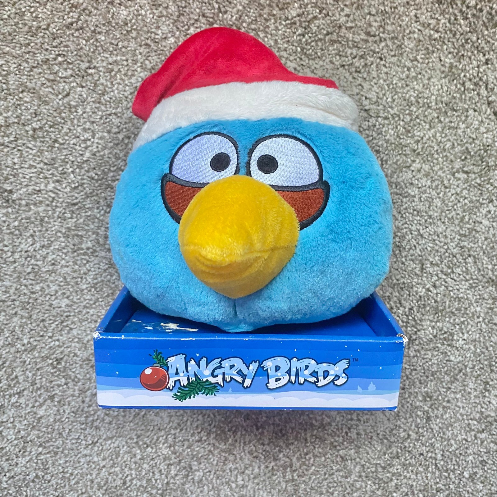 Angry Birds Seasons Santa Blue Bird Plush | 2011 RARE