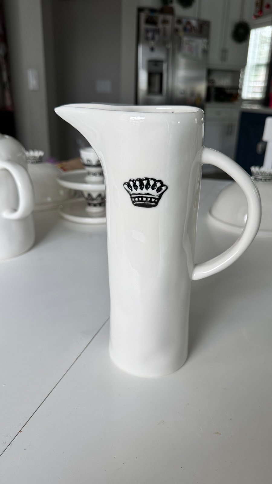Rae Dunn Crown pitcher