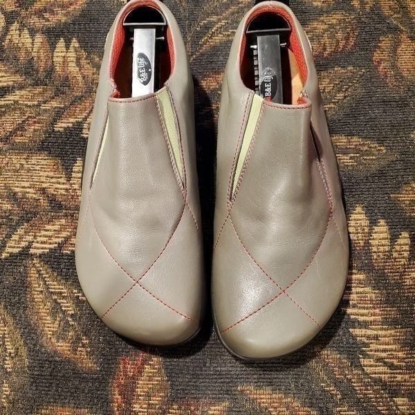 Rare Taupe Oxford Leather Slip-ons
