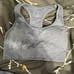 Womens Medium Workout Set Gray Sports Bra and Shorts
