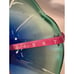 Stunning Handblown Italian ArtGlass Murano Style Freeform Wave Blue Green Bowl