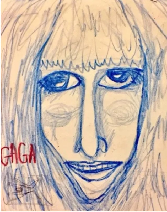 3’X2’ LadY GAGA Abstract Canvas Painting
