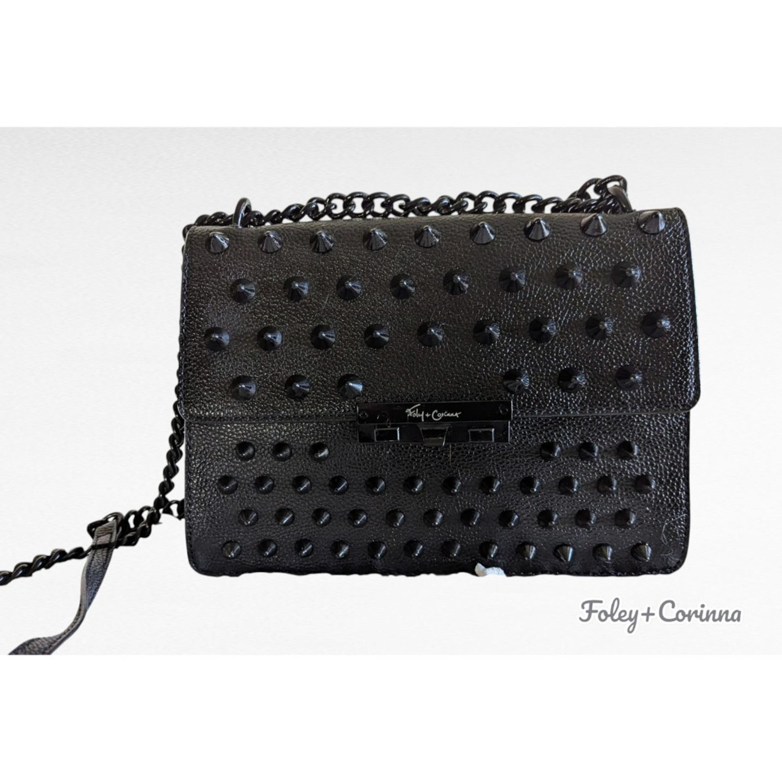 Foley + Corinna Skyline Bandit Studded Black Crossbody Bag