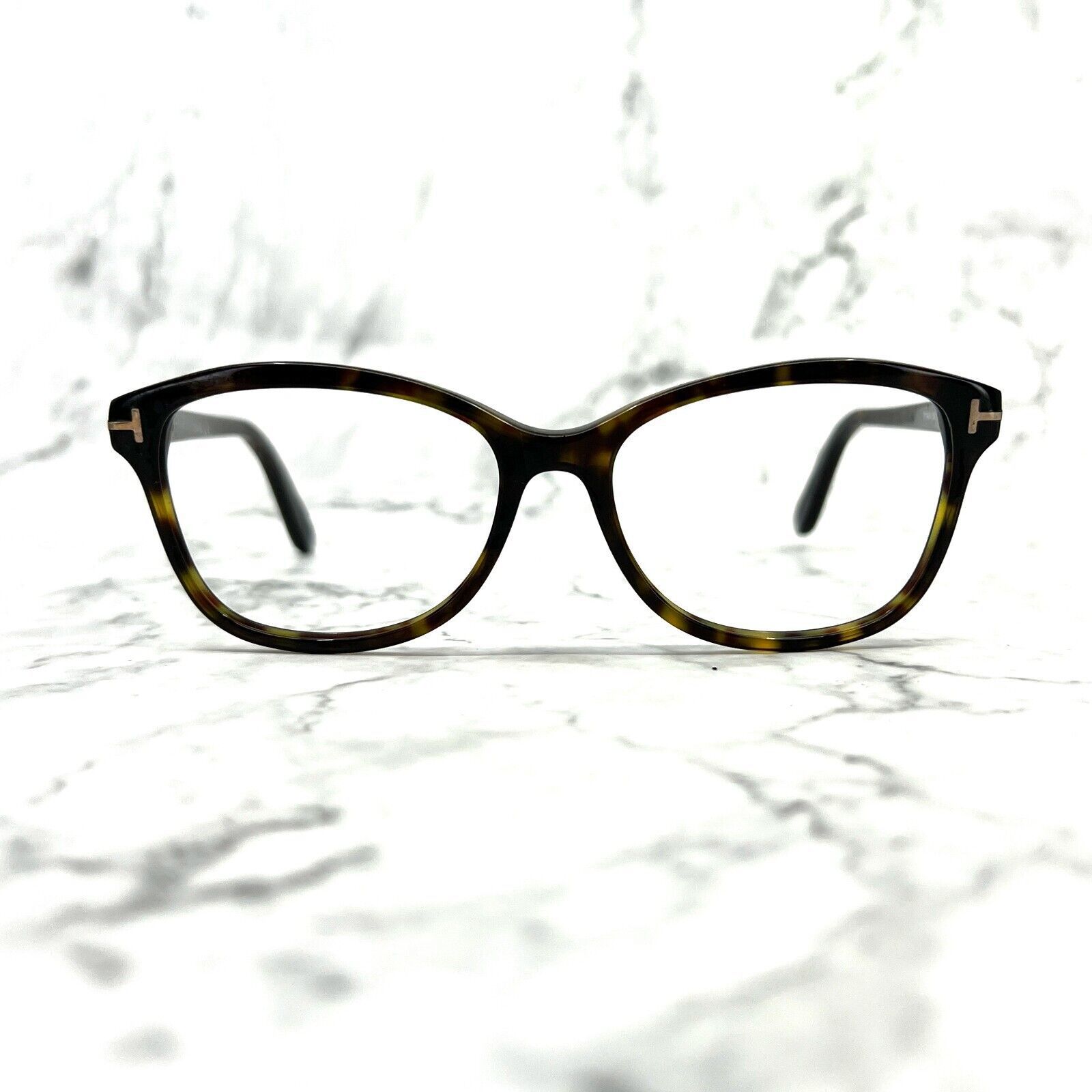 Tom Ford TF5404 052 Eyeglasses Black Tortoise Full Rim Round Frames 53-15-140