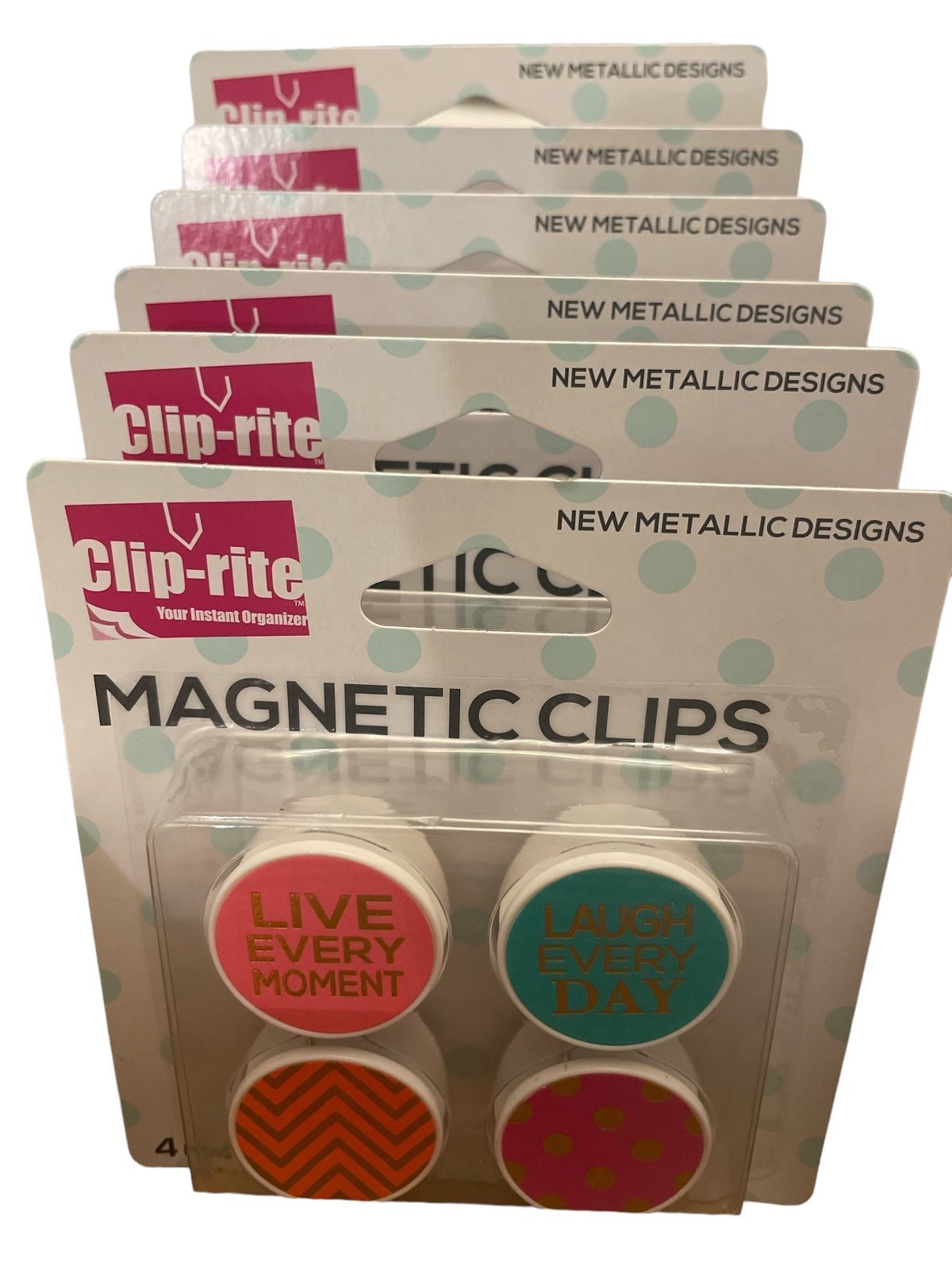 Clip-rite Magnetic Circle Clips, 4 Per Pk, 6 Pks - Live Every Moment Set