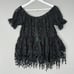 Antica Sartoria by Giacomo Cinque Womens Top One Size Black Crochet Coverup Boho