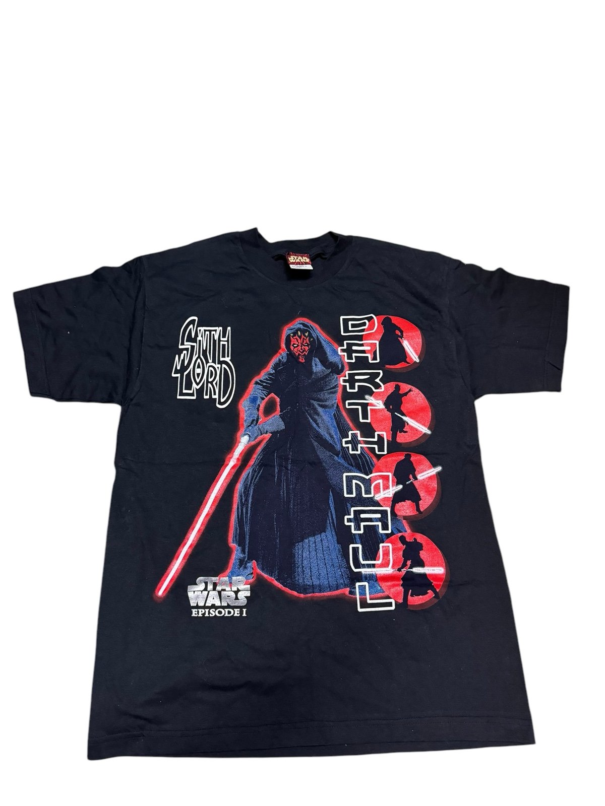 Vintage Star Wars Darth Maul Episode 1 Sith Lord T-shirt Size Large Double Sided