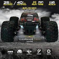 UNO1RC 1:16 Scale 40KM/H, 4WD RC Car, 2.4GHz Remote Control Off-road Monster Tru