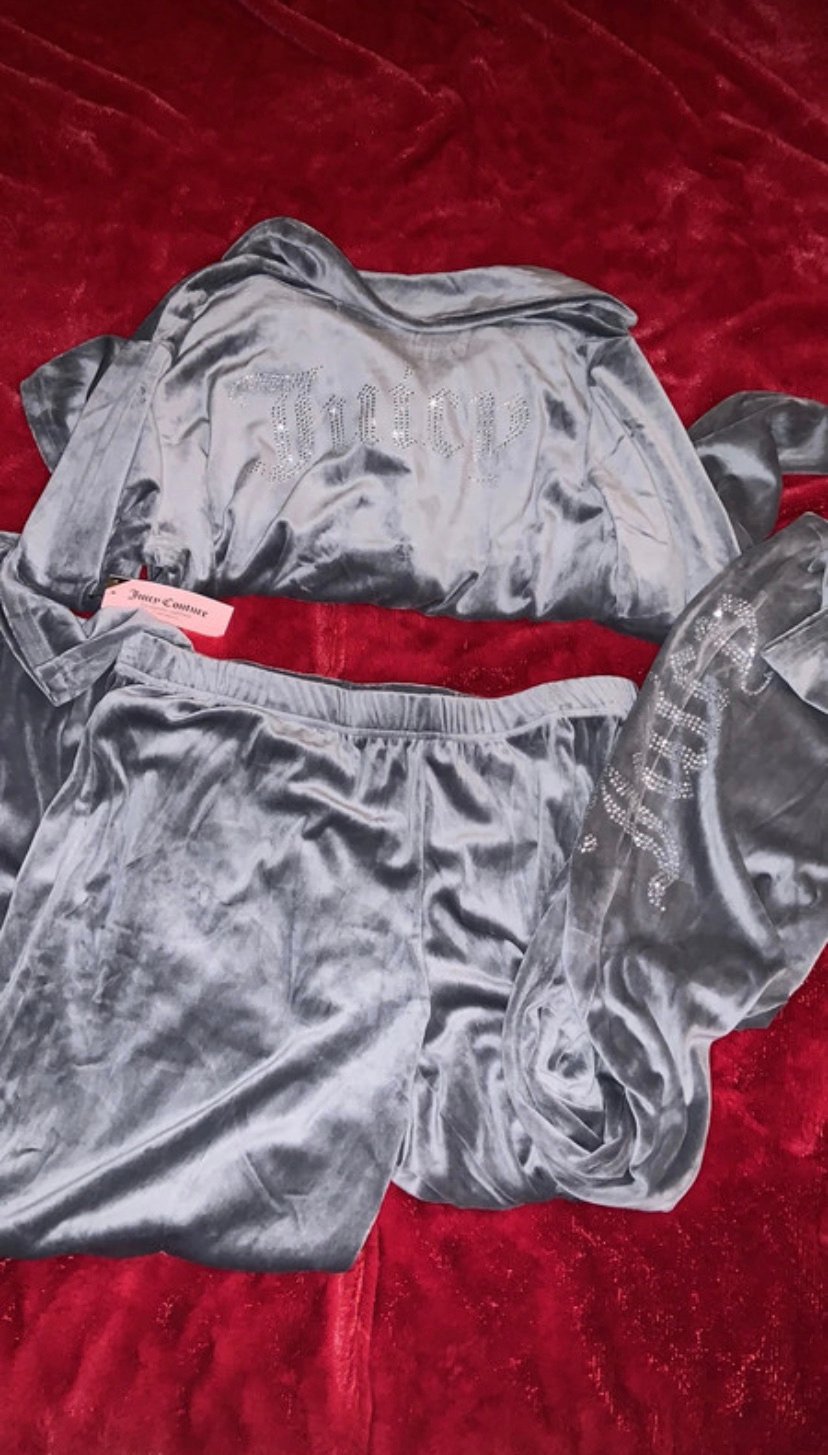 Juicy couture bling velour sweat set