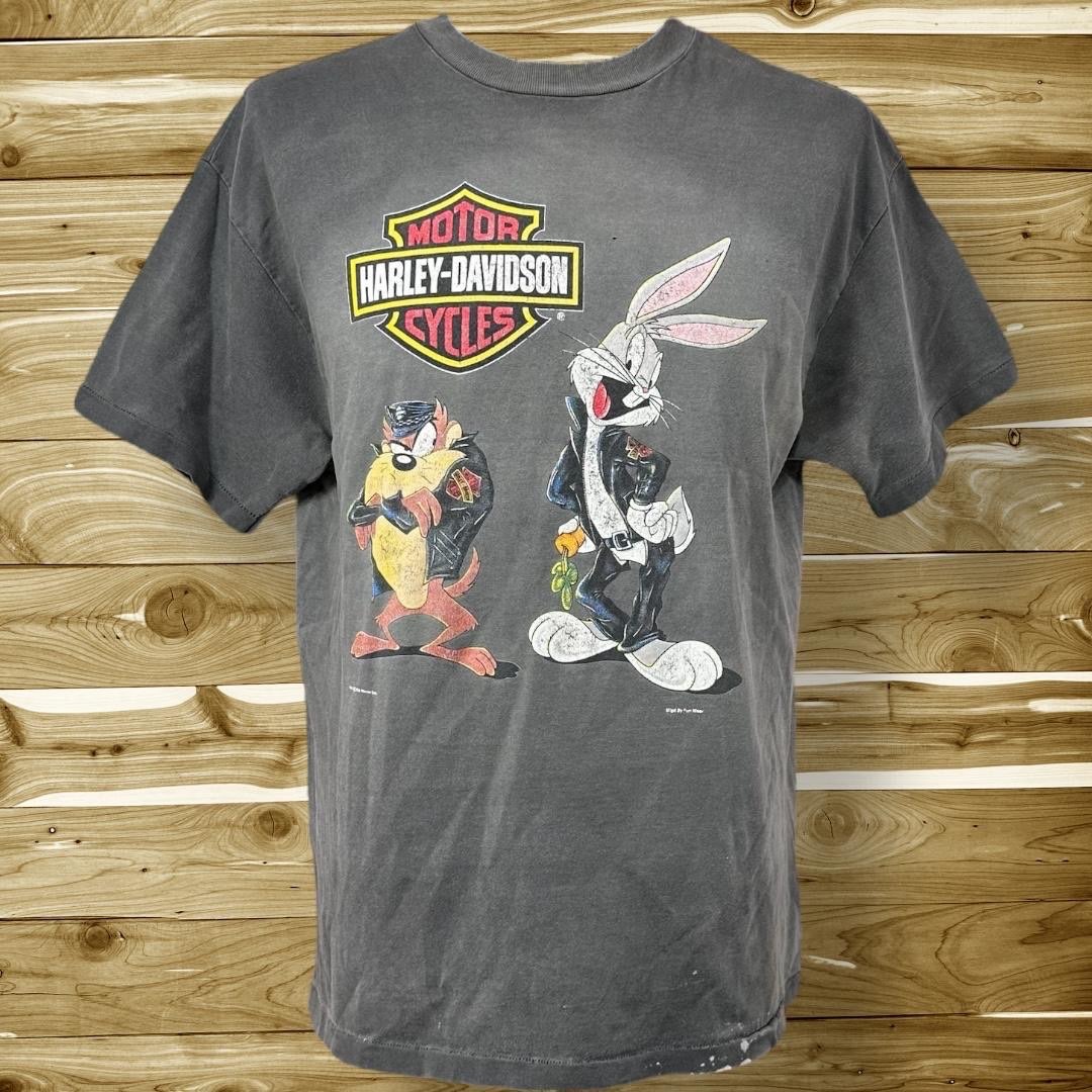 Harley-Davidson Looney Tunes T-Shirt Y2K Vintage 1993 Graphic Men's size Large