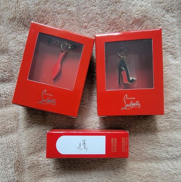 Christian Louboutin Red Shoe Silhouette Necklace set