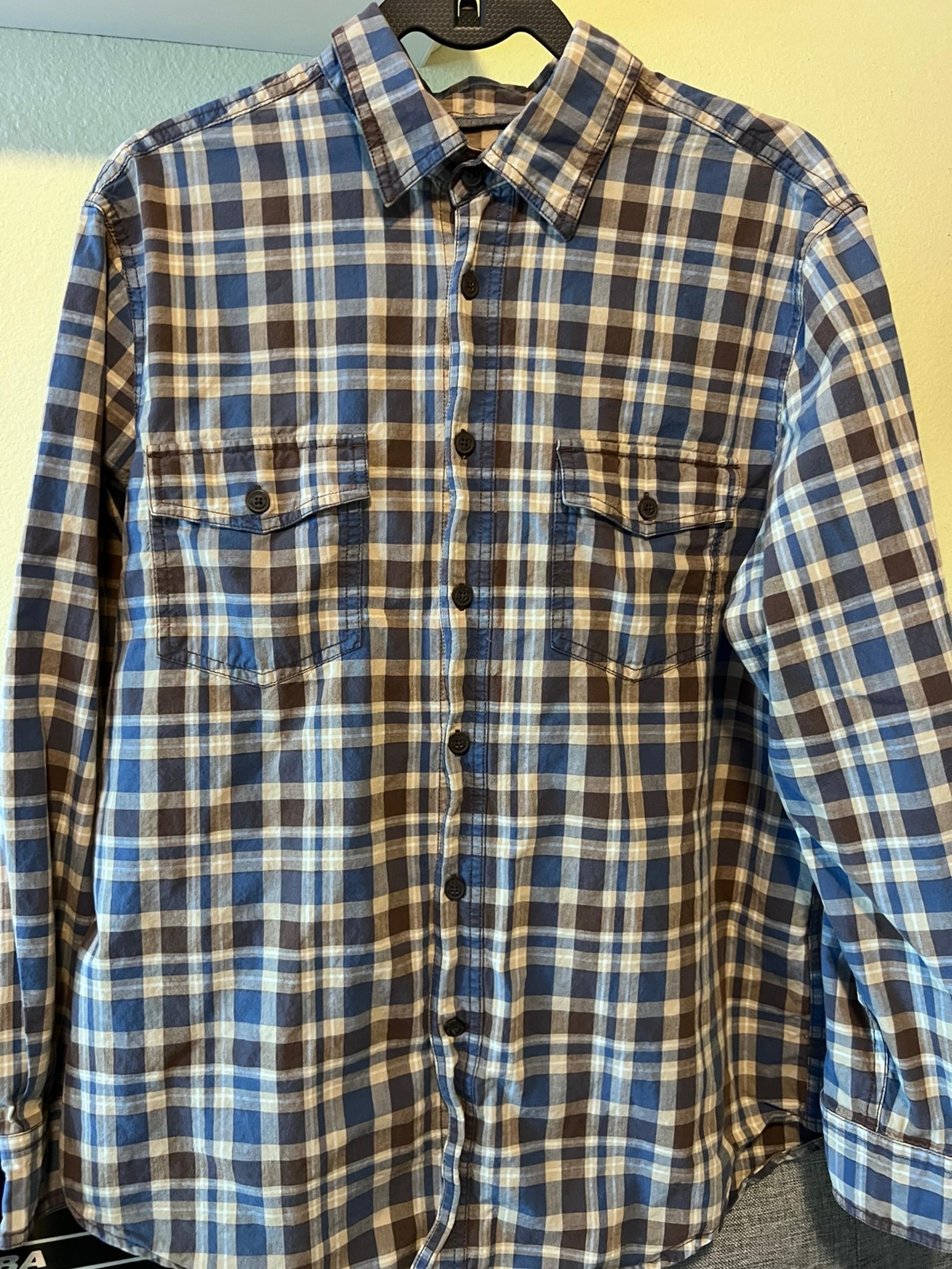 Outdoor Life Long Sleeve Multi-color Plaid Flannel Shirt, Mens Size Medium