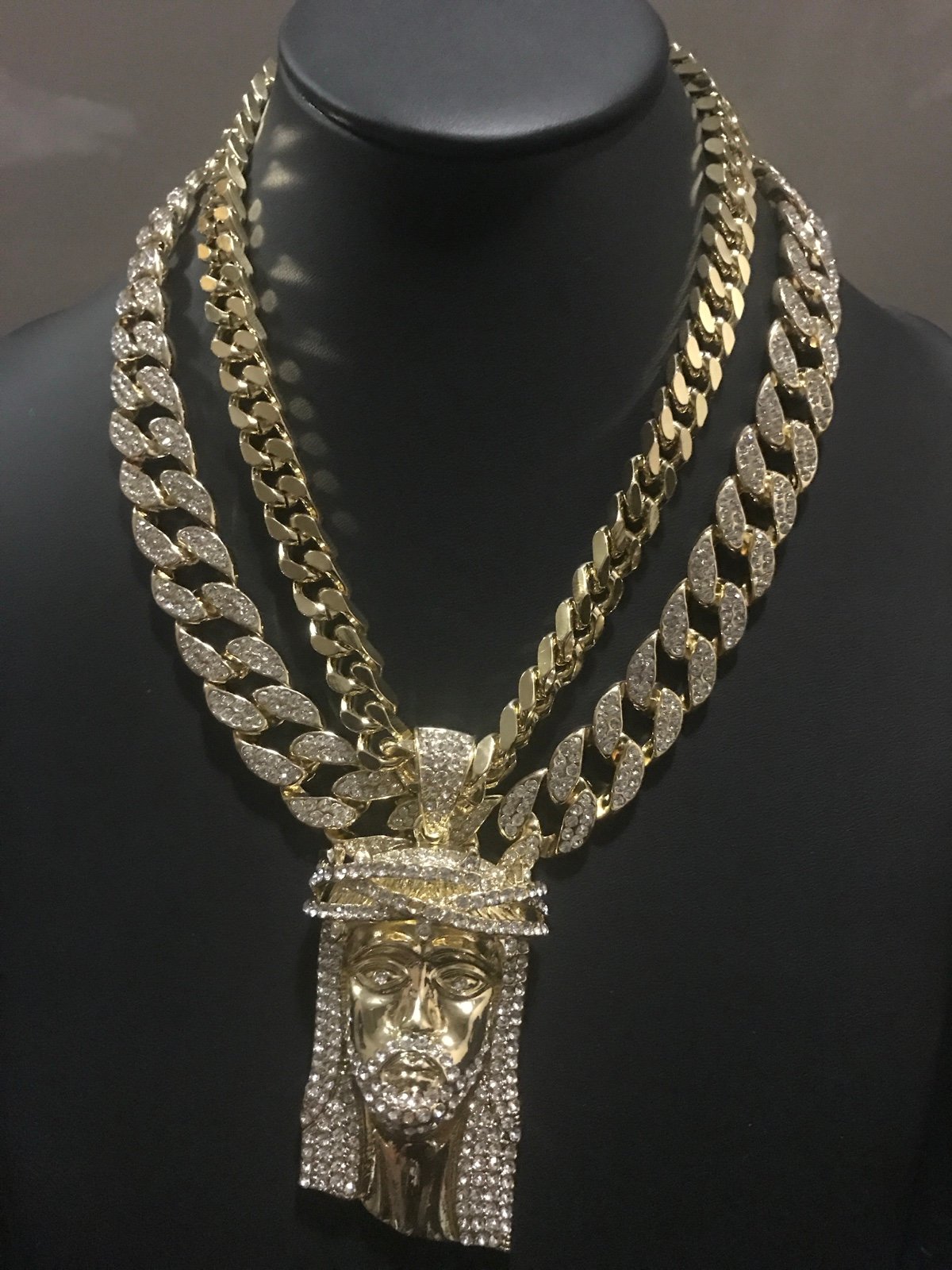 LIMITED TIME MEGA SALE! 14K Gold Plated Iced Out Diamond Simulated Chain
