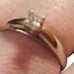 14 k white solitaire ring