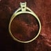 14 k white solitaire ring