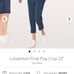 Lululemon Final Play Crop 23” Size 8