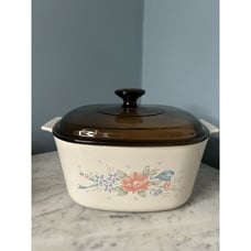 Corning Ware Symphony 3 Liter A-3-B Casserole Dish Amber Lid Pyrex Vintage