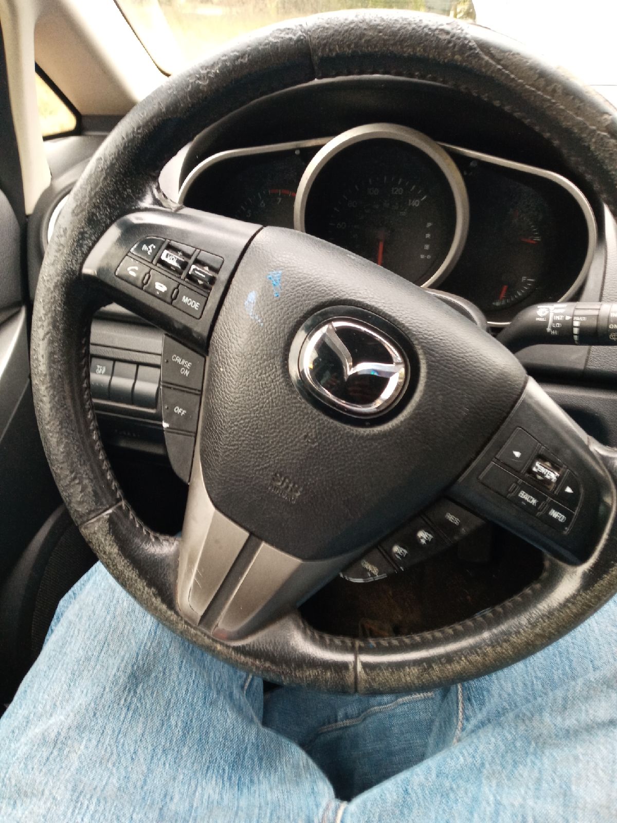 Steering Wheel Cover black mazda