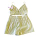NWT House of Harlow 1960 Vegan Leather Shorts Crop Top Set 2 Pc Light Green SZ 8