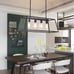 Rustic Black 4-Light Caged Pendant Light Chandelier Lighting