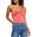 Body Contour Compression Silky One Shoulder Thong Bodysuit With Removable Cups