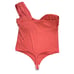 Body Contour Compression Silky One Shoulder Thong Bodysuit With Removable Cups