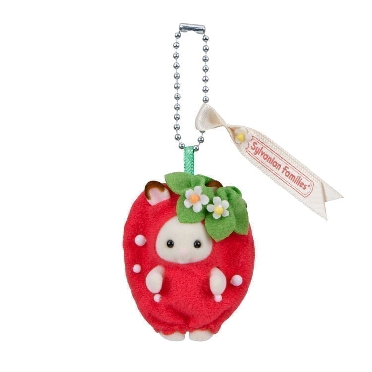 sylvanian families / calico critter strawberry keychain japan exclusive