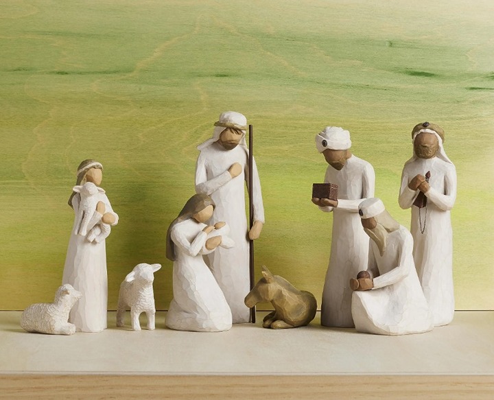 Willow Tree Nativity Starter Figures Three Wisemen, Sculpted Hand-Painted 9-Pcs