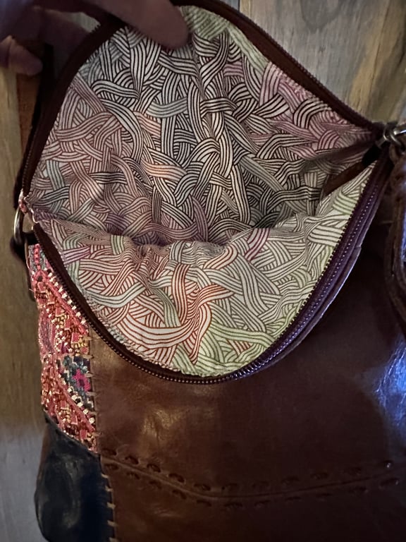 The Sak Patchwork Leather Crossbody Bag