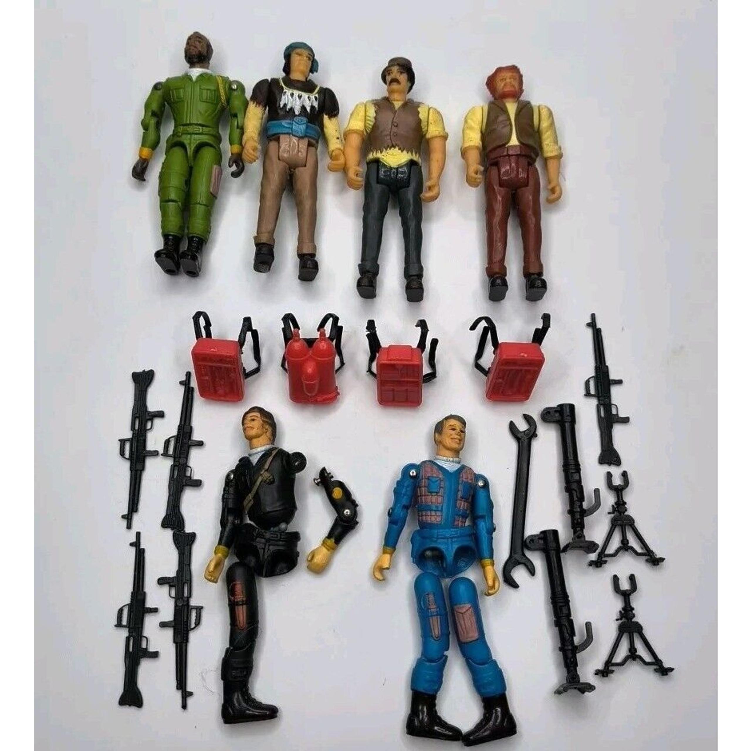 Vintage THE A-TEAM Action Figure Lot Galoob W Accessories