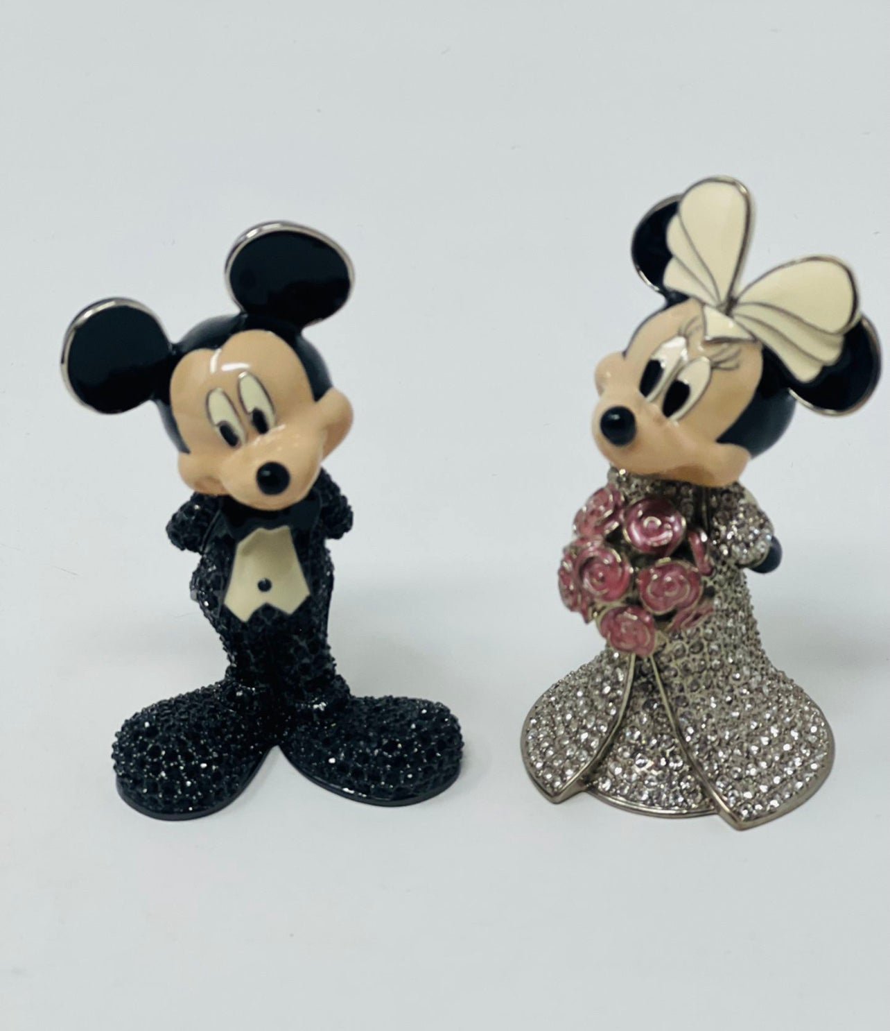 Arribas Brothers Disney Groom Mickey Bridal Minnie Swarovski figurines
