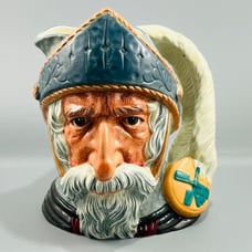 Royal Doulton #D6455 Don Quixote Character Toby Jug Figural Mug 7.5